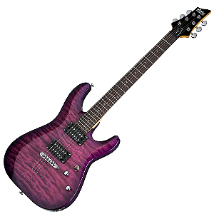 Guitarra Schecter C-6 Plus EM Electric Magenta com Captadores Schecter Diamond Plus e Ponte Tune-O-Matic 445