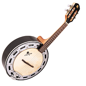 Banjo Eletroacústico Marquês Musical BAJ-88BKEL Preto com Captador Passivo e Aro Cromado
