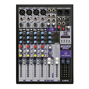 Mesa de Som Waldman CPP-8FXU 8 Canais (4 XLR) com Efeitos e USB