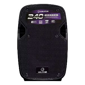 Kit Caixas de Som Bluetooth Waldman FK-240X 240W RMS Ativa 8" + Passiva 8" com Cabo