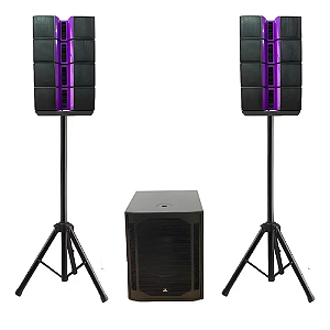 Caixa Amplificada Waldman Line Up Duo L2-18164 18 Polegadas Sistema de Torre Ativo