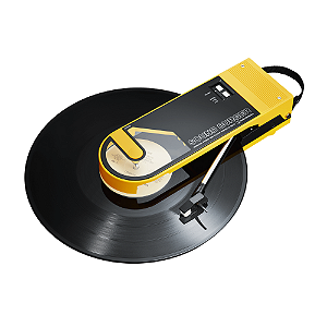 Toca-Discos Portátil Bluetooth Audio-Technica AT-SB727 Amarelo com Acionamento por Correia e Bateria de 12 Horas