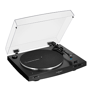 Toca-Discos Audio-Technica AT-LP3XBT Black com Acionamento por Correia Automático, Bluetooth Qualcomm aptX Adaptive, Pré-Amplificador Fonográfico e Cápsula AT-VM95C