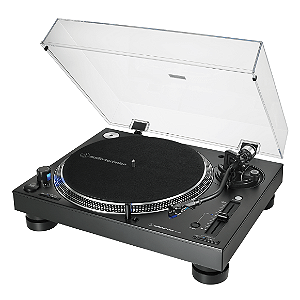 Toca-Discos Audio-Technica AT-LP140XP Black com Acionamento Direto, Braço em Forma de S, Cápsula AT-XP3 e Controle Antiderrapagem Ajustável