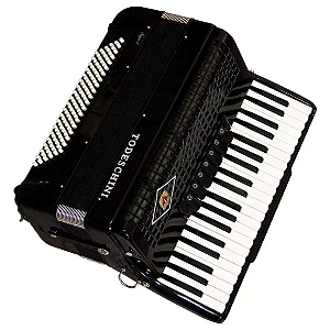 Acordeon 120 Baixos Todeschini Preto 41 Teclas com Bag