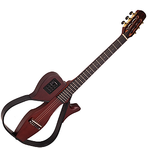 Violão Nylon Eletroacústico Marques VN-18CTSEQ CTS Castanho Fosco Vazado Cutaway com Pré Fishman Clásica III e Tensor Bidirecional