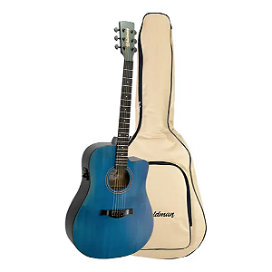 Violão Eletroacústico Aço Waldman DCEX-1041 Blue com Bag