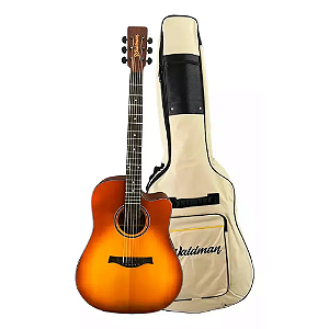 Violão Eletroacústico Aço Waldman DCEX-1041 HB Honeyburst com Bag, Amp, Cable, Strap e Pic