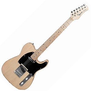 Guitarra Elétrica Giannini Sonic Plus GAE02 Plus N Natural com Captadores Single Coil Cerâmicos, Ponte Fixa e Braço Maple