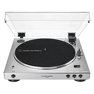 Toca-Discos Audio-Technica AT-LP60XBT-SV Bluetooth Automatico Belt-Drive Prata