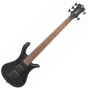 Contrabaixo 5 Cordas Ativo Waldman WB305A BKS Black Satin com Captadores JJ Cerâmicos e Controles Master Volume e 3 Tons
