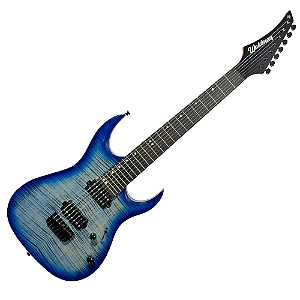 Guitarra Waldman WGAR227F JE Jewel Blue 7 Cordas com Captadores HH Cerâmicos e Ponte Tremolo Licensed Floyd Rose