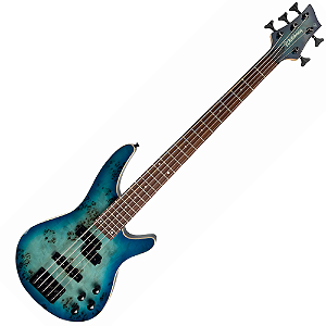 Contrabaixo Ativo Waldman WIB305 SPBL Spalted Blue 5 Cordas com Captadores PJ Cerâmicos e Pré Ativo Coreano