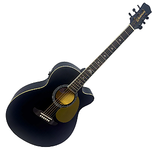 Violão Eletroacústico Waldman TFCE-140 BK Black Aço Basswood Nato EQ-3RTX com Afinador