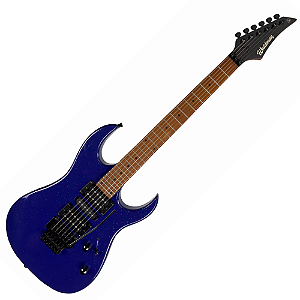 Guitarra Waldman WIG270 SPBL Sparkle Blue com Captadores HSH Cerâmicos e Ponte Floyd Tremolo Black