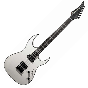 Guitarra Waldman WIGR231X WHS White Satin com Captadores HH Cerâmicos e Ponte Fixa Strings Thru Body Black