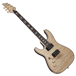 Guitarra Schecter Omen Extreme-6 LH Gloss Natural com Captadores Schecter Diamond Plus HH e Ponte Tune-O-Matic String-Thru 2035