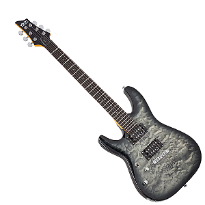 Guitarra Schecter C-6 Plus LH Charcoal Burst Captadores Schecter Eletrônica Ativa 2 Bandas 448