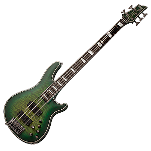 Contrabaixo Schecter Daniel Firth Hellraiser Extreme-5 Signature Cthulhu Burst Satin com Captadores Fishman Fluence Bass Soapbar e Ponte Schecter Custom Bass String Thru 378