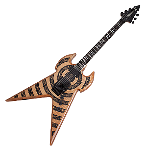 Guitarra Wylde Audio Warhammer FR Norse Dragon Raw Top com Captadores EMG 81/85 e Ponte Floyd Rose Special 4573