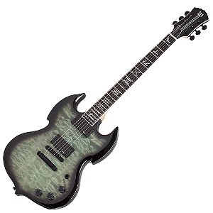 Guitarra Schecter Wylde Audio Barbarian Nordic Ice com Captadores EMG 81/85 e Ponte TonePros Tune-O-Matic 4538