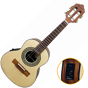 Cavaco Eletroacústico Giannini Raiz CS1 Gonçalo Alves EQ NS GOAL Natural Satin com Tampo Marupá Maciço e Equalizador MT-2 2 Bandas