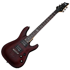 Guitarra Schecter C-7 SGR Walnut Satin com Captadores Diamond Plus HH e Ponte Tune-O-Matic String-Thru 3846