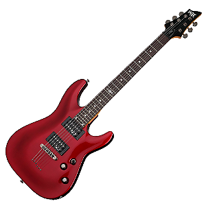 Guitarra Schecter C-1 SGR Metallic Red com Captadores Diamond Plus HH e Ponte Tune-O-Matic String-Thru 3803