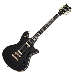 Guitarra Schecter Tempest Custom Gloss Black BLK com Captadores Schecter USA Pasadena HH e Ponte TonePros T3BT TOM