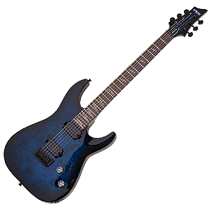 Guitarra Schecter Omen Elite-6 See Thru Blue Burst com Captadores Diamond Heretic HH e Ponte Tune-O-Matic String-Thru 2452