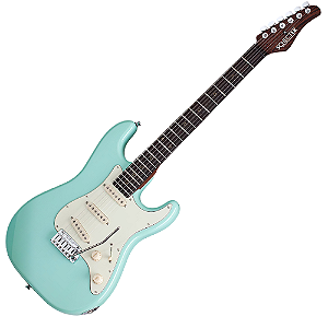 Schecter Nick Johnston PT LH AG Atomic Green com Captadores Schecter Diamond Nick Johnston HSS e Ponte Diamond PT-S; 1734