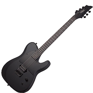 Guitarra Schecter PT Black Ops Satin Black Open Pore com Captadores Fishman Fluence Modern HH e Ponte Hipshot Hardtail 620