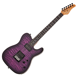 Schecter PT Pro TPB Trans Purple Burst com Captadores Schecter USA Z-Plus HH e Ponte PT-H String-Thru; 863