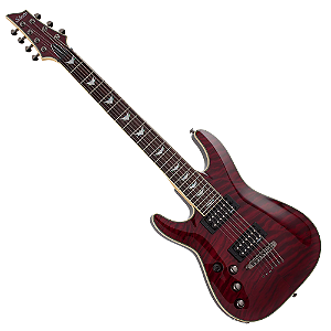 Guitarra Schecter Omen Extreme-7 LH Black Cherry com Captadores Diamond Plus HH e Ponte Tune-O-Matic String-Thru 2013