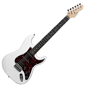 Guitarra Elétrica Giannini G-101 White com Escudo Tortoise (WH/TT)