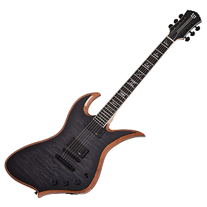 Guitarra Schecter Thoraxe Transparent Black Burst com Captadores EMG 81/85 e Ponte TonePros T3BP TOM 4548