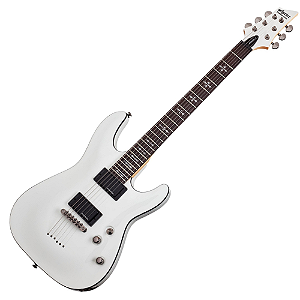 Guitarra Schecter Demon-6 Vintage White com Captadores Diamond Active HB-105S HH e Ponte Tune-O-Matic String-Thru 3244