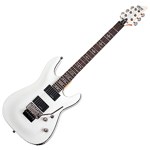 Guitarra Schecter Demon-6 FR Vintage White com Captadores Diamond Active HB-105S HH e Ponte Floyd Rose Special 3246