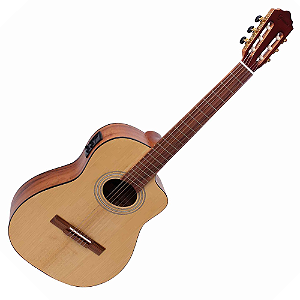 Violão Eletroacústico Giannini Brasil NLS Gonçalo Alves CEQ NS GOAL com Equalizador MT-3 Ativo 3 Bandas e Afinador Cromático