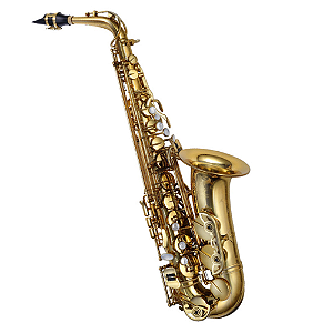 Saxofone Alto P. Mauriat PMXA-67R GL Gold Lacquer com Tudel Super VI e Campana Gravada à Mão