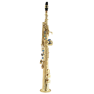 Saxofone Soprano P. Mauriat System-76 II SGL Gold Lacquer com Tudel Super VI e Campana Gravada à Mão