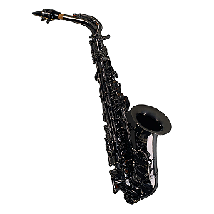 Saxofone Alto Cannonball GA5-B Gerald Albright Signature Series Black Nickel com Campana Big Bell Martelada à Mão e Pedras Semipreciosas Picasso Jasper