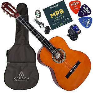 Kit Completo Violão Eletroacústico Giannini N14 Nylon NT Canhoto