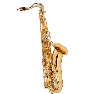 Saxofone Tenor Cannonball Tal Alcazar Gold Lacquered com Campana One-Piece Hand-Hammered, Trastes Jumbo Inox e Case Rígido Inclusos