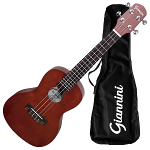 Ukulele Eletroacústico Concert Giannini Start UKS-23 EL NS Natural Satin com Captador Piezo e Saída P-10