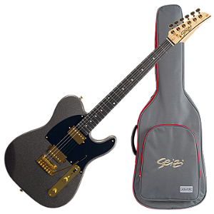 Guitarra Seizi Katana Kabuto TL Space Grey com Captadores Seizi Jutsu Alnico V HH Ponte Flutuante 2 Pivôs e Bag 10360746