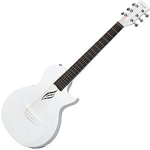Violão Eletroacústico Seizi Nova Go Aço White em Fibra de Carbono com Sistema AcousticPlus 2.0 SP1 Efeitos Integrados Bluetooth e App ENYA Music