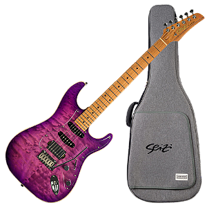 Guitarra Seizi Katana Musashi Plus Isabella Ozielzinho Signature HSS Purple Burst com Captadores Seizi Jutsu ALNICO V e Ponte Tremolo Flutuante e Bag 10361305