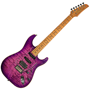 Guitarra Seizi Katana Musashi Plus Isabella Ozielzinho Signature HSS Purple Burst com Captadores Seizi Jutsu ALNICO V e Ponte Tremolo Flutuante 10361305