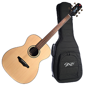 Violão Acústico Seizi Supreme All Solid Fuji Spruce Natural com Cordas de Aço Madeira Rosewood Sólido e Bag